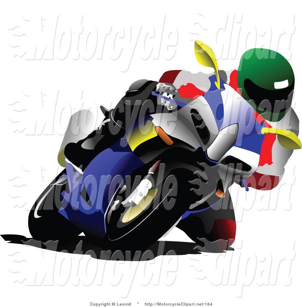 Larger Preview  Transportation Clipart Of A Clipart Biker By Leonid