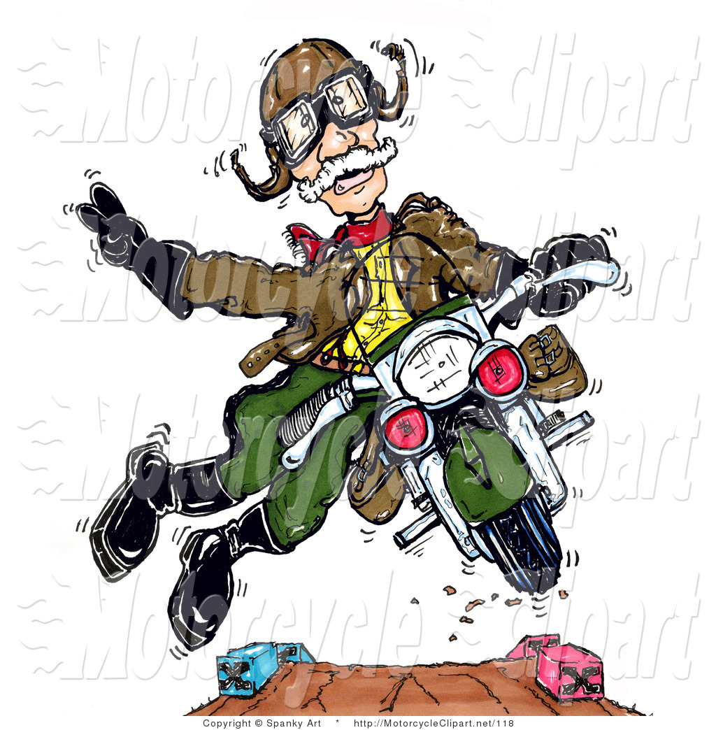 Larger Preview  Transportation Clipart Of A Ww2 Biker By Spanky Art