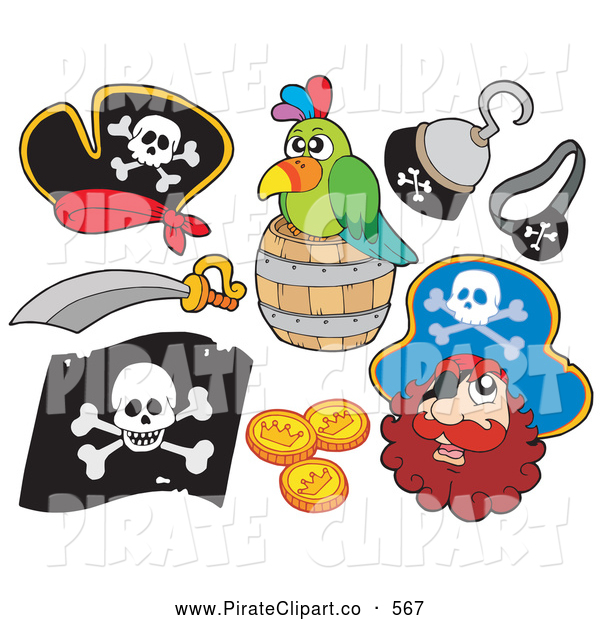 Parrot Sword Pirate Hat Captains Hat Pirate Clip Art Visekart