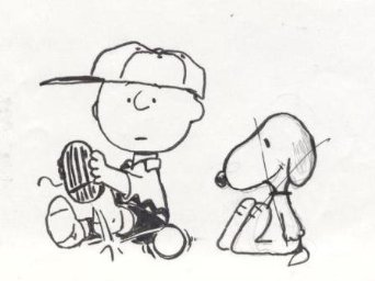 Peanuts Characters Pogs Original Sketch Featuring Charlie Brown And