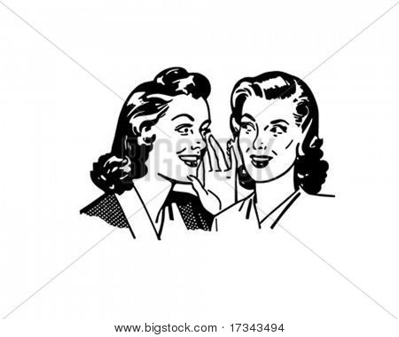 Picture Or Photo Of Gossiping Women   Retro Clip Art
