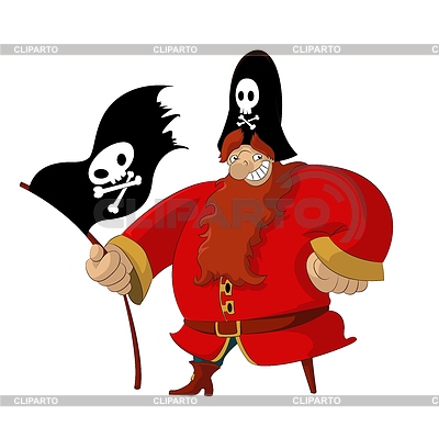 Pirate Flag With Skull   Stock Photos And Vektor Eps Clipart    