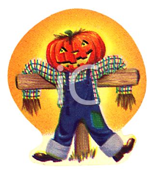 Royalty Free Clip Art Image  Vintage Picture Of A Pumpkinhead