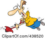 Royalty Free  Rf  Clip Art Illustration Of A Cartoon Guy Trimming A
