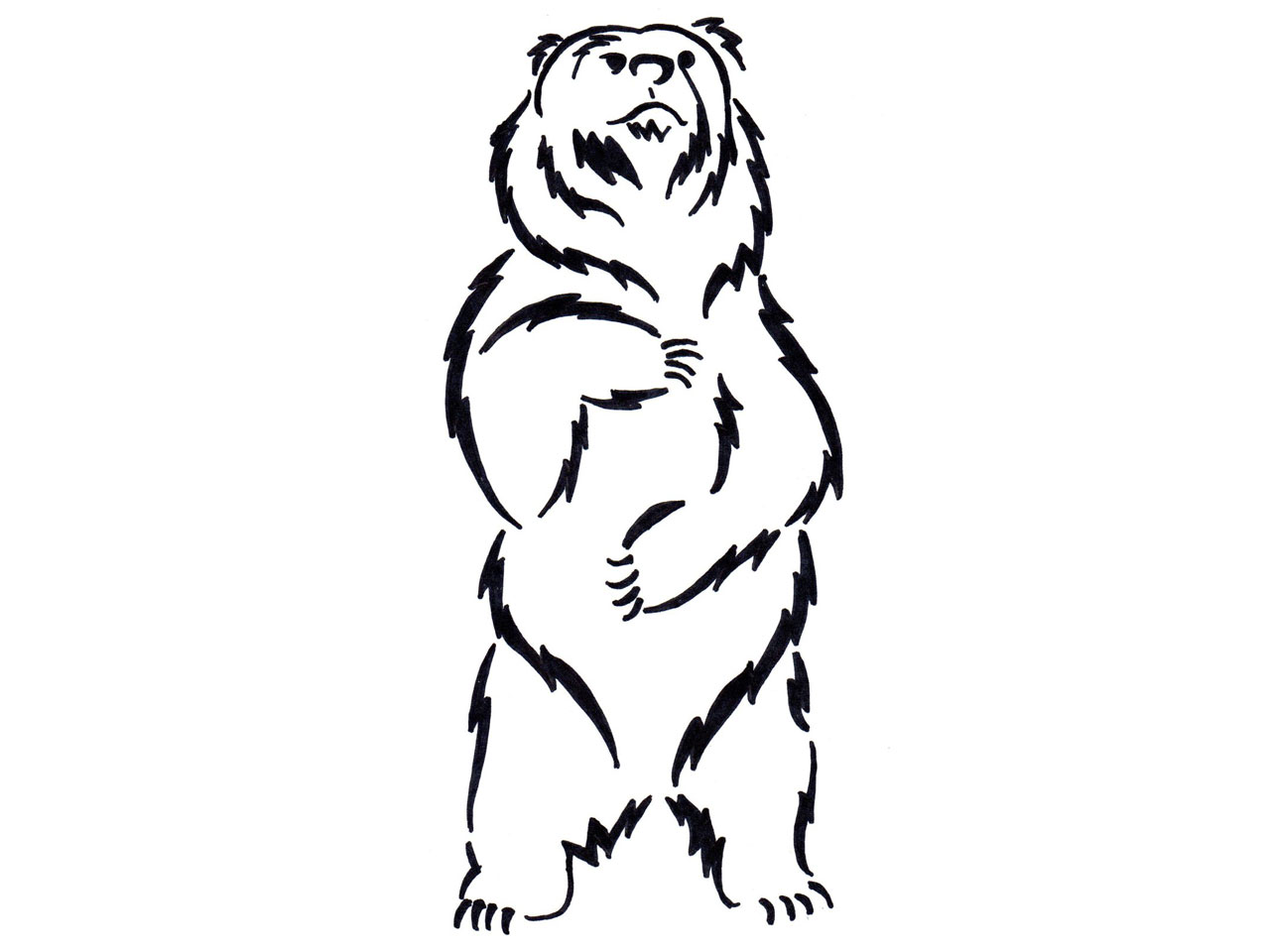 Standing Bear Silhouette   Clipart Panda   Free Clipart Images