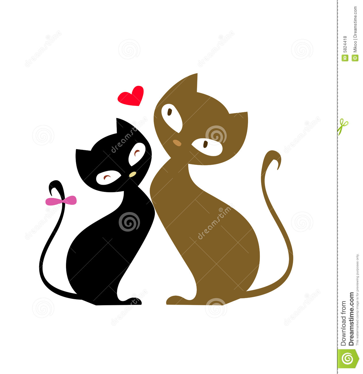 Two Cats In Love Clipart Two Cats In Love