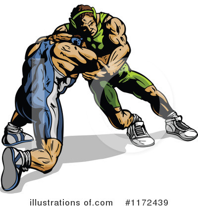 Wrestling Clipart  1172439 By Chromaco   Royalty Free  Rf  Stock    