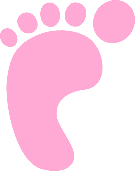 Baby Girl Footprint Clip Art