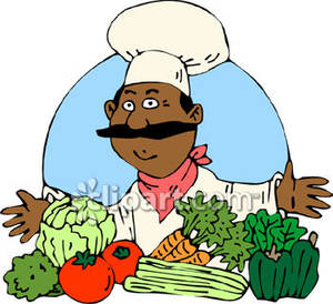 Cartoon Chef With Vegetables  Related Images