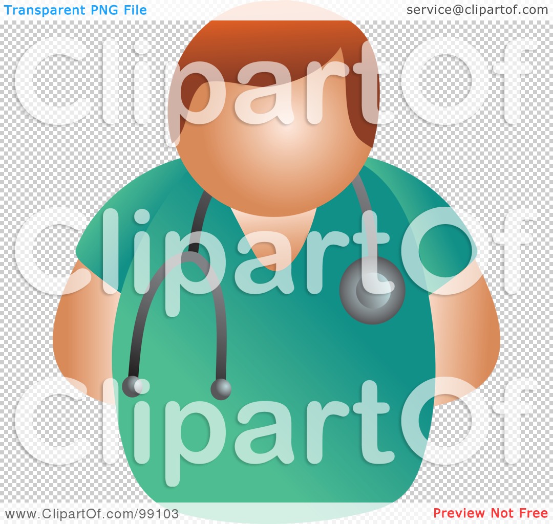 Clipart Illustration Of A Male Doctor In Green Scrubs By Prawny  99103