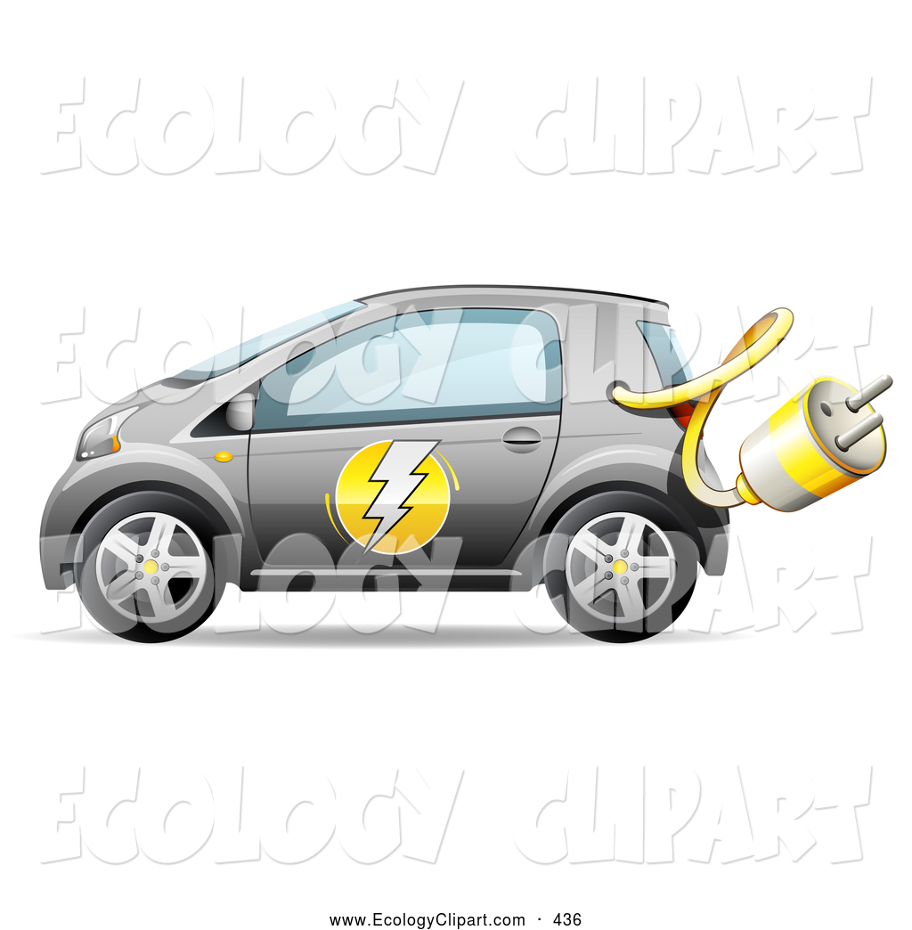 Clipart Of A Greenpact Car Running Off Of Bio Fuel With Leaves Car