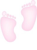 Clipart Pink Baby Footprints Clipart Inverted Baby Prints Clipart    