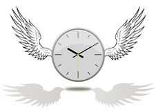 Clock With Wings Stock Photos