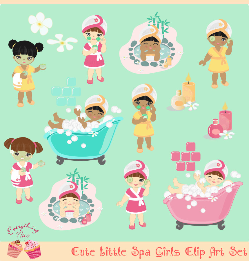 Cute Little Spa Girls Afro Black Brown Hair By 1everythingnice