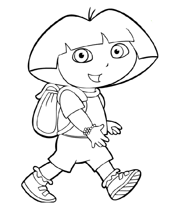 Dora Backpack Coloring Page   Clipart Panda   Free Clipart Images