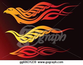Drawing   Flaming Eagle Tattoo  Clipart Drawing Gg60631239   Gograph