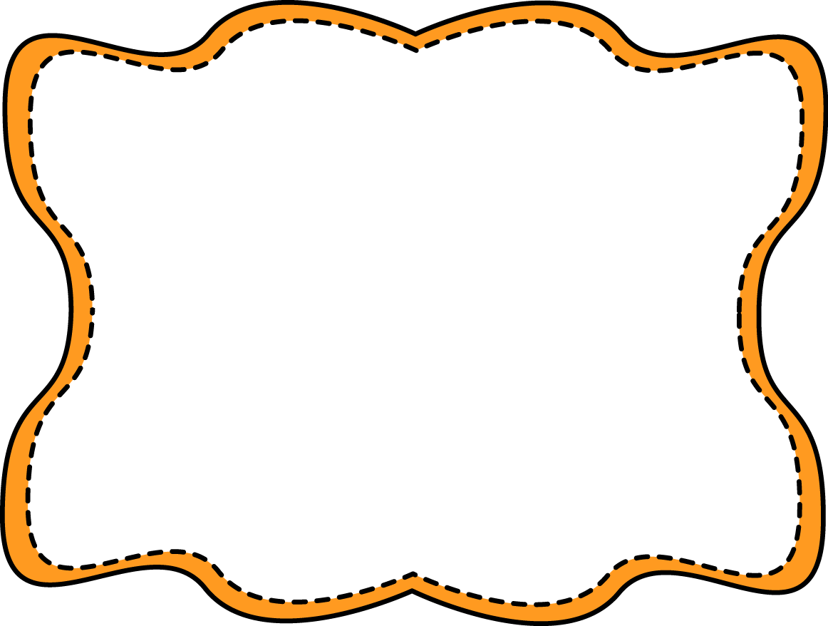 Frame   Orange And Black Wavy Frame With An Inner Stiched Border    