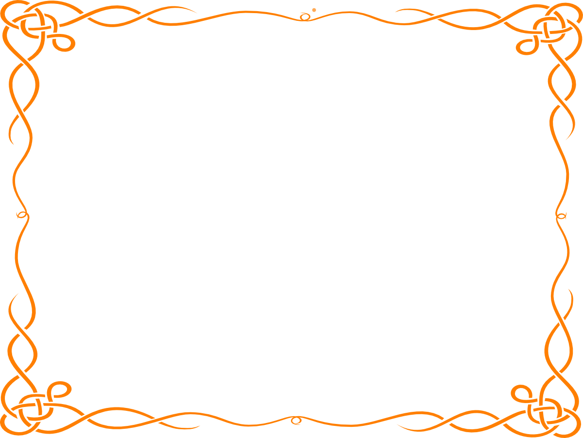Free Orange Decorative Border Clipart