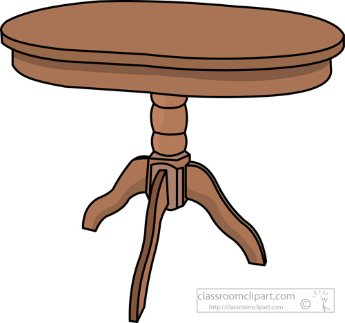 Furniture   Wood Dinning Table 23   Classroom Clipart
