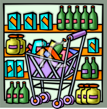 Grocery Store Shelves Clipart  1