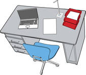Office Desk Clipart Royalty Free  3842 Office Desk Clip Art Vector    