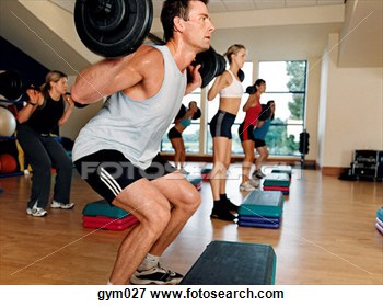 Picture Of People Working Out With Weights At Fitness Studio Gym027    
