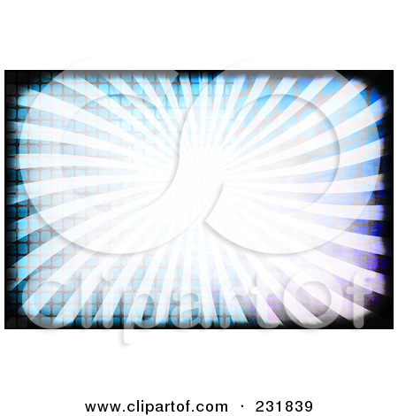 Rf  Clip Art Illustration Of A Background Of Bright Rays Over A Grid