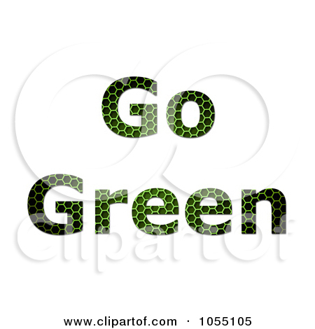 Royalty Free Clip Art Illustration Of Grid Textured Go Green Text By