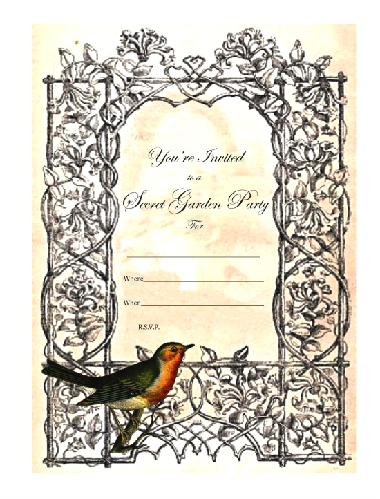 Secret Garden Tea Party Invitations   Reader Featured Project   The    