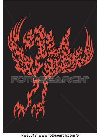 Stock Illustration   A Flaming Eagle  Fotosearch   Search Eps Clipart