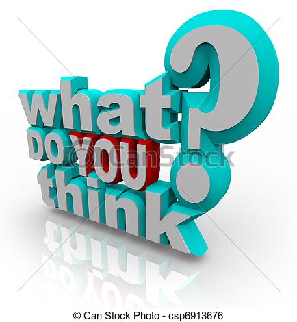 Stock Illustration   What Do You Think Survey Poll Question   Stock