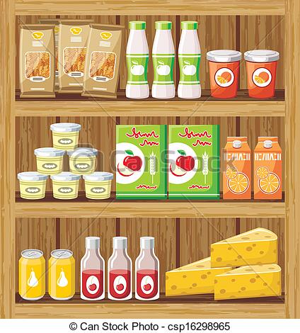 Store Shelf Clipart The Products In The Store 
