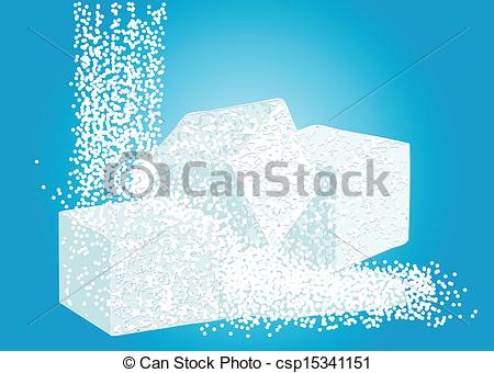 Vector   Granulated Sugar And Lump Sugar   Stock Illustration Royalty