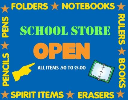 After September 10th Students Can Shop The School Store On The First