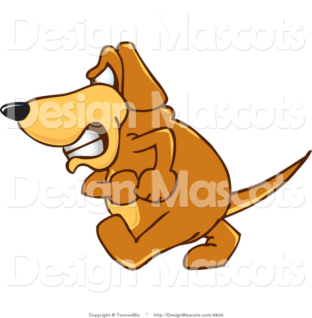Angry Brown Dog Mascot Cartoon Character Brown Dog Mascot Cartoon    