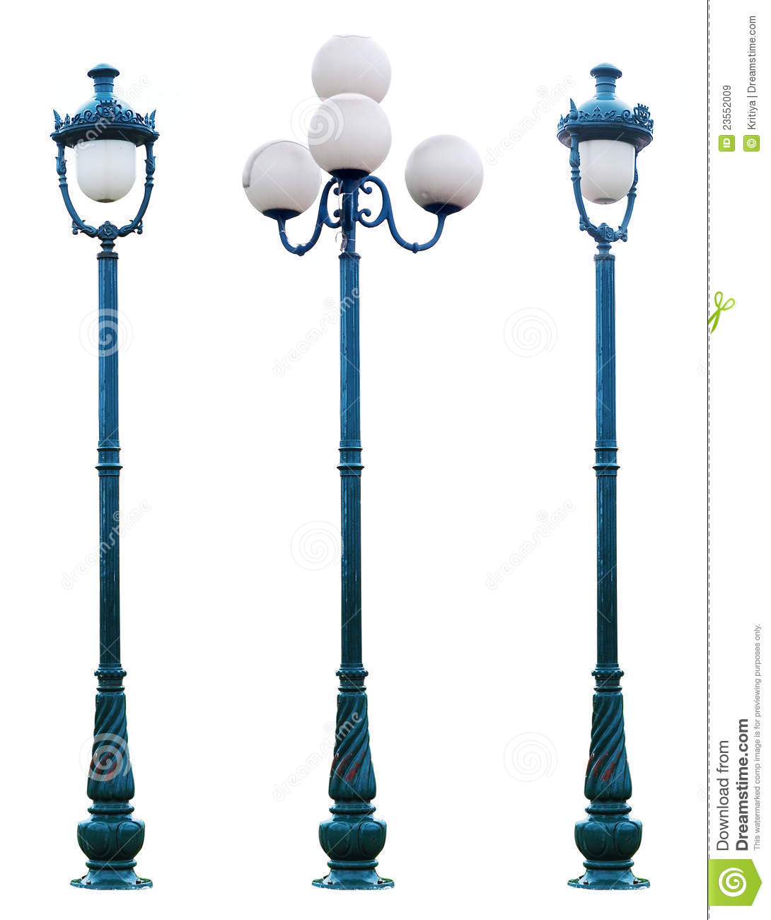 Antique Lamp Post Lamppost Street Road Light Pole Royalty Free Stock    