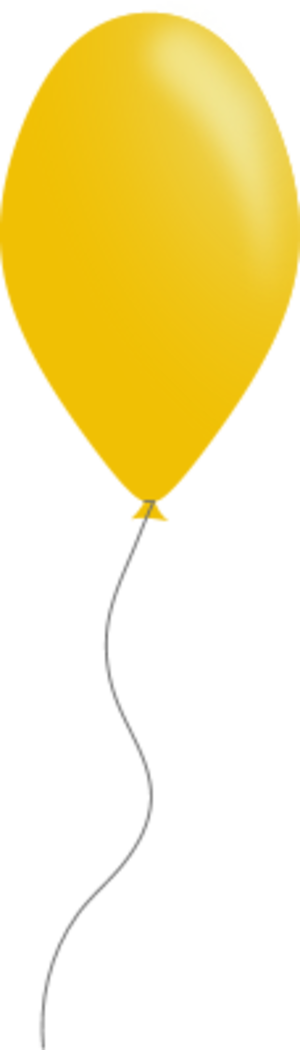 Balloon Yellow   Vector Clip Art