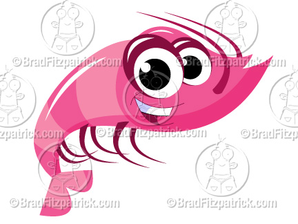 Cartoon Shrimp Clip Art   Shrimp Clipart Graphics   Vector Shrimp Icon