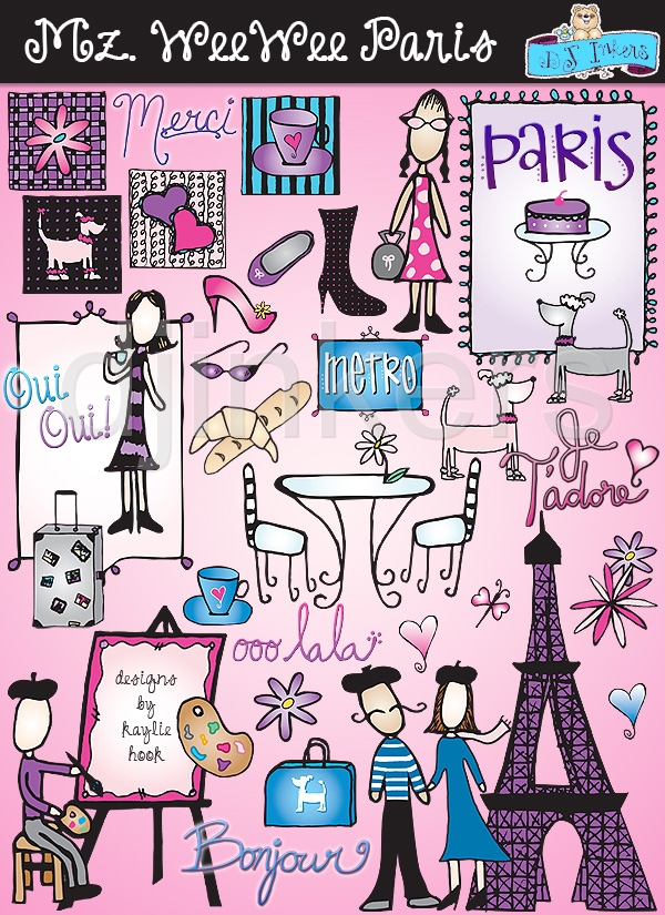 Chic Paris Clip Art Designs By Kaylie Hook    Dj Inkers