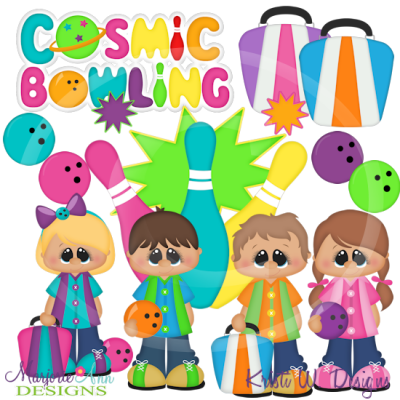 Cosmic Bowling Svg Cutting Files Includes Clipart