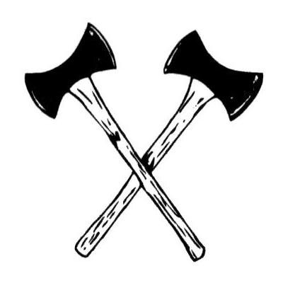 Crossed Axes Lumberjack Axe Unmounted Rubber By Sweetgrasstamps