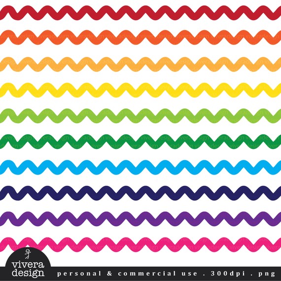 Digital Clip Art Ribbons Colorful Wavy Ribbons By Viveradesign