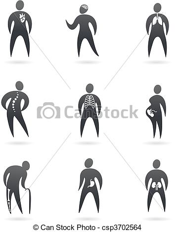 Eps Vector Of X Ray Styled Body Organ Icons   Collection Of X Ray