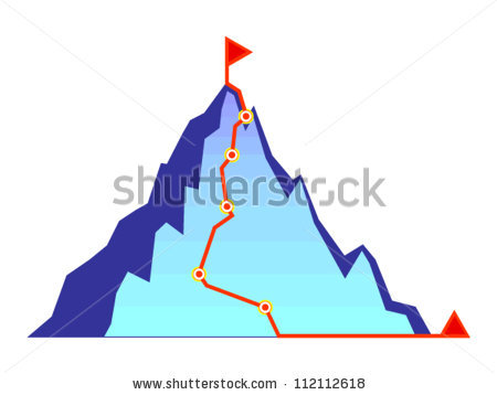 Female Mountain Climber Clipart Stock Vector Mountain Climbing Route