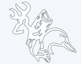 Fish And Duck Silhouette Wind Ow Decal Free Shipping Multiple Clipart
