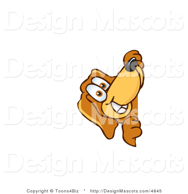 Mascot Cartoon Character Peeping Royalty Free Mascot Clip Art