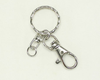 Plated Key Holder Supplies With Clasp O Ring Swivel Key Chain Key