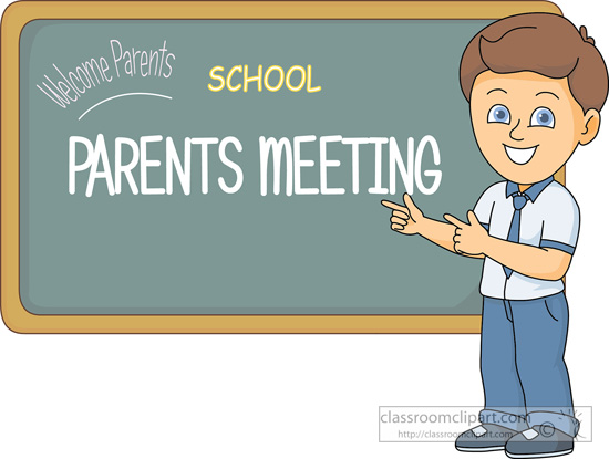 School   Chalk Board Parents Meeting 2   Classroom Clipart