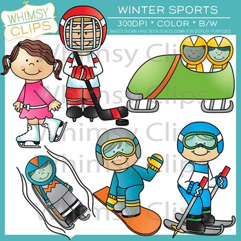The Winter Sports Clip Art Set Contains 14 Image Files Which Includes    