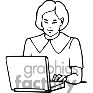 Typing Clipart 1369850 Education 070 Bw Gif